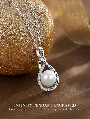 925 Sterling Silver Birthstone Necklaces for Women Dainty Infinity Pendant Necklace Anniversary Birthday Christmas Gifts for Women Girls Wife Mom Lady Her, Chain Length 17.7"+2" Extender in Saudi Arabia