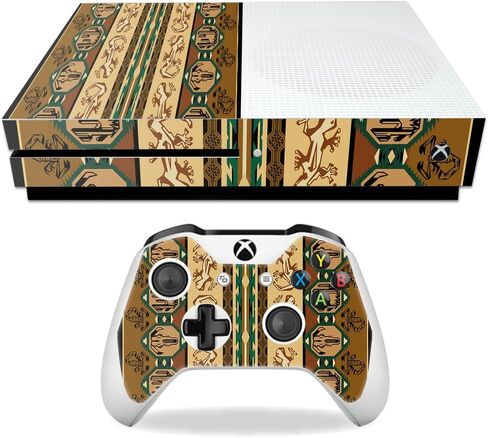 MightySkins Skin Compatible with Microsoft Xbox One S - Cabin Stripes | Protective, Durable, and Unique Vinyl Decal wrap cover | Easy to Apply, Remove, and Change Styles | Made in The USA in Saudi Arabia