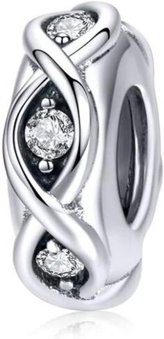 Anniversary Christmas Charms Clip Charm Stoppers Beads Original 925 Sterling Silver Stars Flower Crystal Spacer Bead for Pandora Bracelet Charm in Saudi Arabia