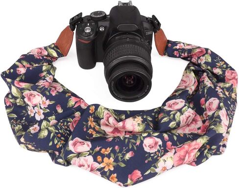 Universal Men and Women Scarf Camera Strap Belt Compatible with DSLR, SLR, Instant,Digital Camera - (Yellow Blossom) in Kuwait