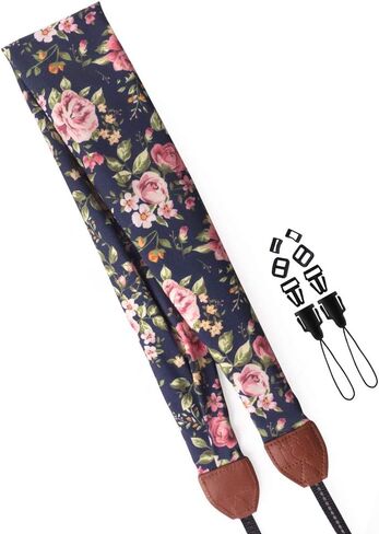 Universal Men and Women Scarf Camera Strap Belt Compatible with DSLR, SLR, Instant,Digital Camera - (Yellow Blossom) in Kuwait