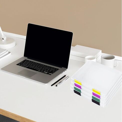 4pcs A4 Clear File Case, Portable Project File Box Document Storage Organizer Scrapbook Paper Storage Box for Organizing A4 Paper Photo Document Scrapbook Paper Office and School Supplies in Kuwait