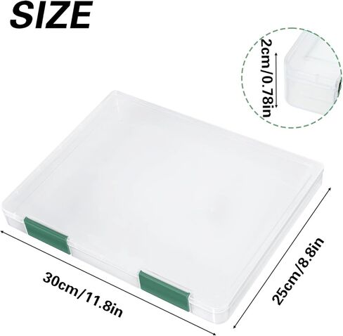 4pcs A4 Clear File Case, Portable Project File Box Document Storage Organizer Scrapbook Paper Storage Box for Organizing A4 Paper Photo Document Scrapbook Paper Office and School Supplies in Kuwait