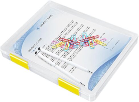 4pcs A4 Clear File Case, Portable Project File Box Document Storage Organizer Scrapbook Paper Storage Box for Organizing A4 Paper Photo Document Scrapbook Paper Office and School Supplies in Kuwait