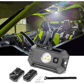 LED Dome Light, ROADOR UTV Interior Dome Light w/Switch 12V Wired Universal Roll Bar Mount Light Utility Car Dome Light LED Reading Light Courtesy Light Map Light for Can-am RZR SXS Truck SUV Boat