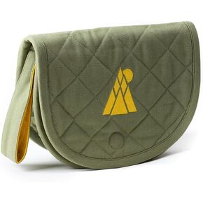 POGS Travel Pouch Kangaroo | The Kangaroo for POGS Headphones | 100% recycled handwoven material | Protection Pouch (Beige), Green