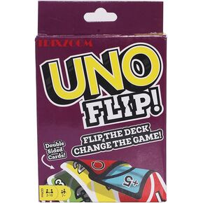 UNO Flip Cards, Outdoor Camping - Number Matching Playing Uno Flip Card Game Fun for Adults, Double Sided Card for Family Fun, Flip The Deck Change The Game, 108 Cards - (Pack of 1)