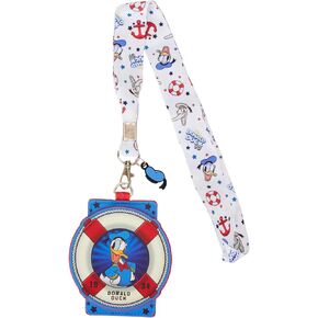 حبل قصير من Loungefly Disney دونالد داك للذكرى السنوية التسعين مع حامل بطاقات in Kuwait