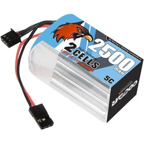 2500mAh 2S 7.4V 5C LiPo Battery with JR Connector for Hump Receiver, CD2S25005 in Kuwait