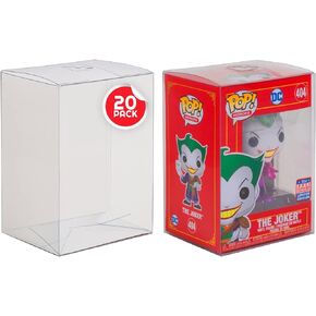 EVORETRO 20-Pack - Funko Pop Protector for 4 Inch POP Figures Such as Shrek, Fallout, Spirit Halloween, Garfield, Wolverine, Deadpool, NBA, Invincible, Stackable 0.45 mm Thick PET Protective Plastic