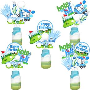 24 Pack Golf Table Centerpiece Sticks Golf 1st Birthday Party Decorations, Hole in One First Birthday Party Supplies for 1 Year Old Boys Sports Table Centerpieces