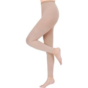 جوارب طويلة ضاغطة للنساء والرجال، جوارب ضغط بدون أقدام، دعم 20-30 مم زئبق، أسود.