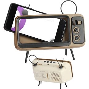 Phone Holder for Desk, Portable Universal Retro Tv Desktop Mobile Phone Holder Cute Phone Stand for 4.7-5.5 inches Smartphone, Retro Phone Stand for Home, Bedroom, Office, Kitchen