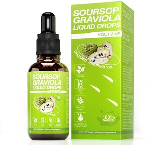Soursop Graviola Liquid Drop: Soursop Bitters Liquid for Cell Support Regeneration - Sugar Gluten Free for Most Lifestyles (2 Fl Oz 60ml)