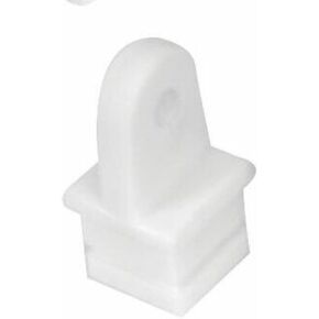 WHITECAP IND Whitecap 3516WP Nylon 1" Square Inside Eye End - White, Pair