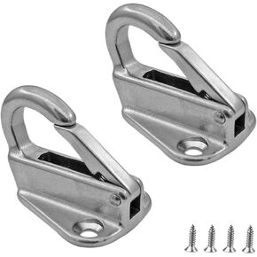 4Packs of Spring Snap Attach Rope Hook, Coat Hooks SS 316 Fender Spring Hook Fending Hook Marine Clothes Boat Hardware Accessories (4)