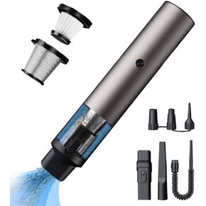 Cordless Handheld Vacuum Cleaner, 55+ Minutes Runtime, 16,000Pa High Power Brushless Vacuum, 4 in 1 Vacuum Air Blower Pump Dust Buster for Car,Home,Furniture,Pet Hair