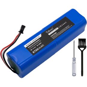 Upgraded 6700mAh 14.4V 96.48Wh Battery - Compatible with Proscenic M7 M6 M8 Series Coredy L900 UONI S1 V980 Series AIRROBO T10+ and Onson J30 Pro Robot Vacuum Part Number NR18650 M26-4S2P