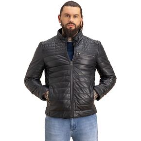 JVL Men's Genuine Leather Jacket - A Modern and Fashionable Jacket for Men's Unparalleled Elegance