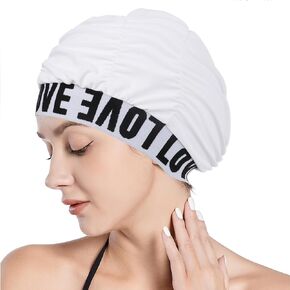 Fabric Swim Cap for Women Swimming Cap Long Hair Swim Cap for Women Adult Large Swim Cap Bathing Cap Swim Hats