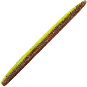 Strike King Lures Zero Soft Bair Worm 5" Body Length Variable Depth Coppertreuse Lure, Coppertruese