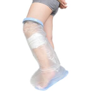 Waterproof Extra Large Leg cast Cover for Shower Adults, Extra Wide Foot Cast Protector Watertight Leg Shower Boot for Plus Size Foot Casts Orthopedic Boots, Toe Bunion Post Surgery Bandage Wrap