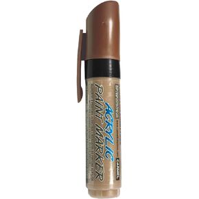 Carmel Acrylic Paint Marker Wide Tip (Brown), Pack of 1, Permanent Water-based Paint for Paper, Cardboard, canvas, Metal, Plastic, Glass, Ceramics, Wood, Smooth Stone, Fabric