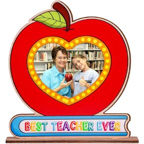WaaHome Teacher Picture Frame Teacher Appreciation Gifts for Women Best Teacher Ever End of Year Teacher Gift from Students Graduation Gifts for Daycare Teachers Appreciation, Solid Wood