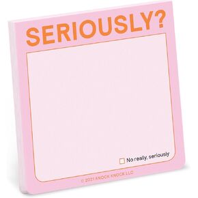 Knock Knock Seriously?! Sticky Note (Pastel Version, 3 x 3-inches) (Pack of 1)