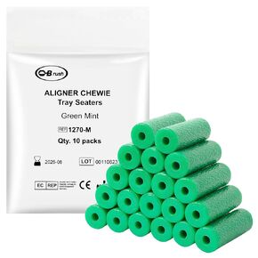 20pcs Chewies For Invisalign Aligners, Aligne Chewie For Invisible Braces, Aligners Tray Seaters Orthodontic Teeth Chompers Flavor Scented Pack of 2 Each Pair Individually Wrapped(Bubblegum)
