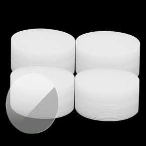 80 Pieces 2 Inch Clear Acrylic Circle, 50mm Transparent Acrylic Discs Round Plastic Sheet Blank for Keychain, Painting, Signs
