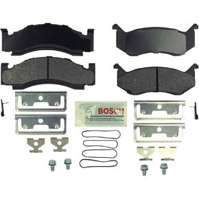 BOSCH BE269H Blue Semi-Metallic Disc Brake Pad Set With Hardware - Compatible With Select Dodge B150, B1500, B250, B2500, B350, B3500, D100, D150, D250, D350, W100, W150, W250, W350 + More; FRONT