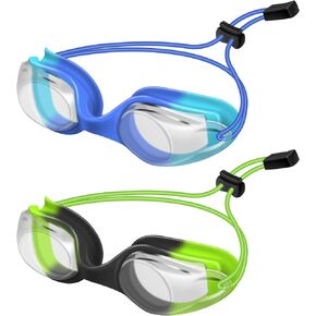 Kids Swim Goggles, 2 Pack Full Protection Swimming Goggles No Leaking Anti-Fog Child Age 3-14
