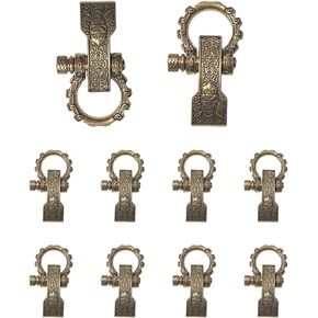 Paracord Shackles Bow Shackles Screw Pin Anchor Shackle Adjustable D Shackles Buckles for Paracord Bracelet Belt 10 PCS Gold Buckles