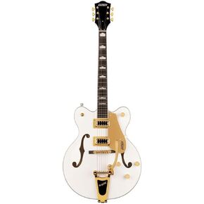Gretsch G5422TG Electromatic 6-String Right-Handed Classic Double-Cut Hollowbody Electric Guitar with Bigsby, Laurel Fingerboard and Maple Neck (Snowcrest White)