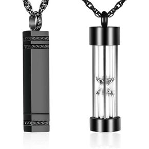 abooxiu Urn Necklace for Ashes & Hourglass Ashes Necklace