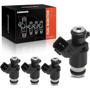 A-Premium Fuel Injectors Set of 4 Compatible with Honda Civic 2001 2002 2003 2004 2005, 1.7L, Replace# 16450PLC003, 16450PLD004