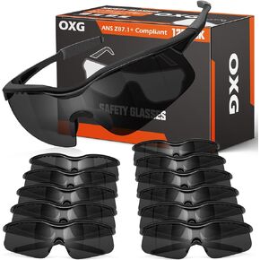 12 Pack Safety Glasses for Men Women, Impact & Scratch Resistant ANSI Z87.1 Safety Goggles Eye Protection UV-Block