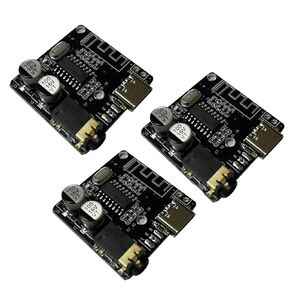Bluetooth Decoder Board Car Speaker Audio Amplifier Board Modified Stereo Receiver Module15Meter DIY Modification Accessories(Type-C RED)(3PCS)
