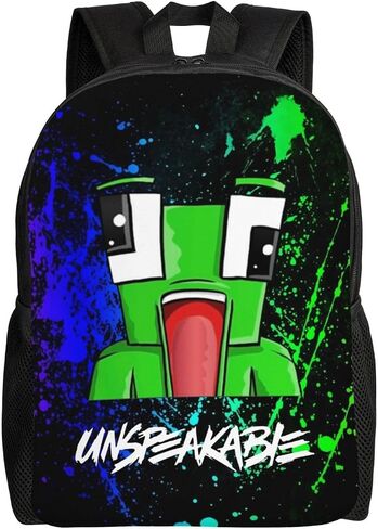 Game Backpack Anime 3D Bookpack Laptop Daypack Casual Travel Black 17 In in Saudi Arabia
