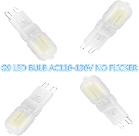 لمبة G9 LED 2 وات (ما يعادل مصباح هالوجين 20 وات) T4 G9 أبيض دافئ 3000 ك 120 فولت قاعدة G9، ثريا كريستال، إضاءة متعددة الاتجاهات 360 درجة، إضاءة منزلية غير خافتة 200 لومن 10 عبوات in Saudi Arabia