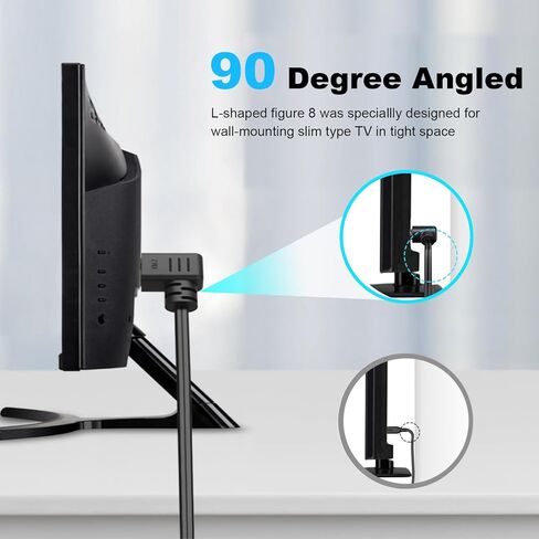 AC Power Cord for PS4/ PS5/ PS3/ Xbox/Xbox One/Xbox One S/Xbox Series X Replacement, 5FT 2 Prong AC Power Cable for Playstation 5 Playstation 4 Playstation Figure 8 Power Cord in Kuwait