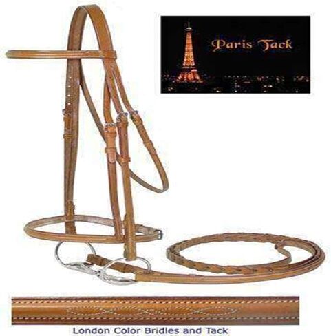 Everyday Raised Fancy Stitched Leather English Schooling Bridle with Laced Reins in Kuwait