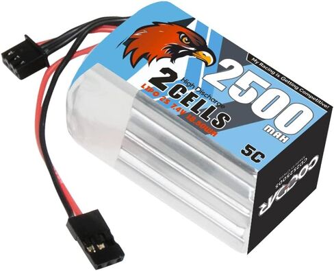 2500mAh 2S 7.4V 5C LiPo Battery with JR Connector for Hump Receiver, CD2S25005 in Kuwait