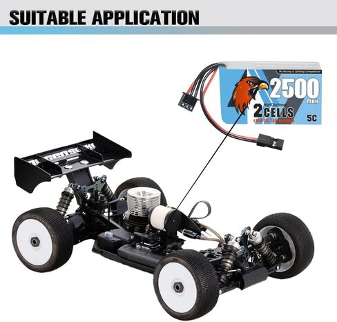 2500mAh 2S 7.4V 5C LiPo Battery with JR Connector for Hump Receiver, CD2S25005 in Kuwait