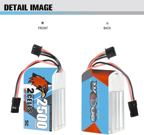 2500mAh 2S 7.4V 5C LiPo Battery with JR Connector for Hump Receiver, CD2S25005 in Kuwait
