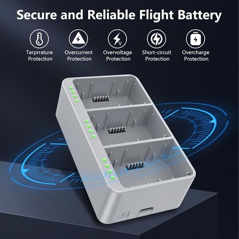 شاحن بطارية Artman Mini 4 Pro لـ DJI Mini 4 Pro/Mini 3 Pro/Mini 3، DJI Mini 4 Pro/Mini 3 Series محور شحن ثنائي الاتجاه، شاحن بطارية Mini 3 Pro in Kuwait