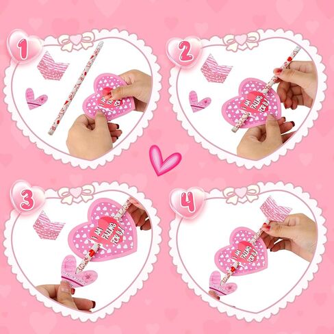 Nabance 30 حزمة من أقلام الرصاص لبطاقات عيد الحب للأطفال في الفصول الدراسية، مجموعة أقلام رصاص قرطاسية لعيد الحب للأطفال وهدايا تبادل الحفلات وجائزة الفصل الدراسي in Kuwait