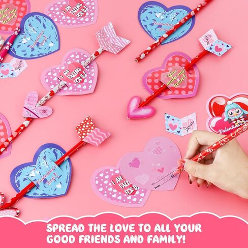 Nabance 30 حزمة من أقلام الرصاص لبطاقات عيد الحب للأطفال في الفصول الدراسية، مجموعة أقلام رصاص قرطاسية لعيد الحب للأطفال وهدايا تبادل الحفلات وجائزة الفصل الدراسي in Kuwait