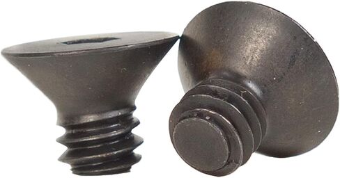 HOLO-KROME 60058 1/4"-20 x 1/2" ASTM F835 Hex Drive لمسة نهائية من أكسيد أسود من سبائك الصلب بغطاء مسطح - صنع في الولايات المتحدة الأمريكية (عبوة من 100 قطعة) in Saudi Arabia